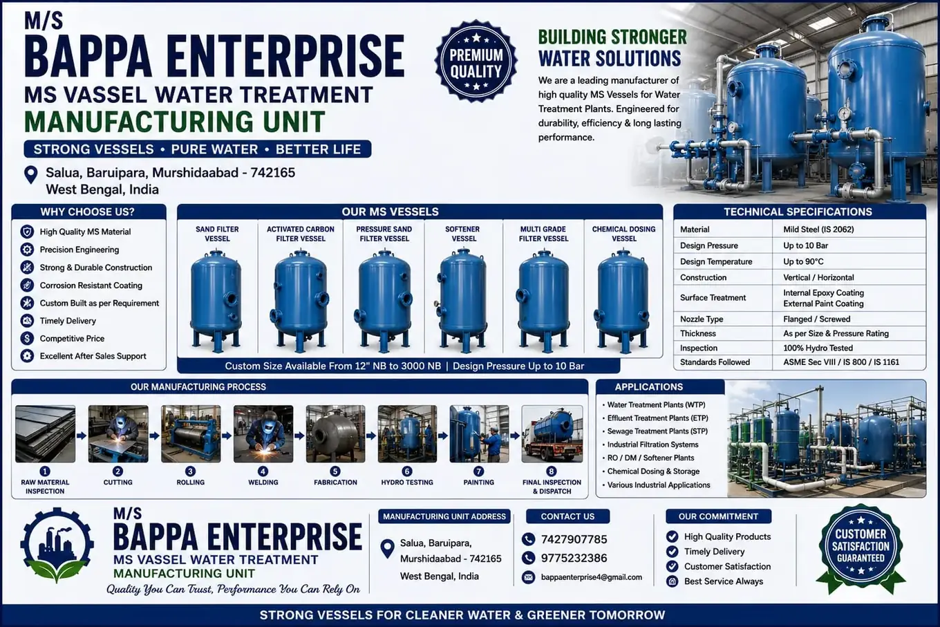 MS Water Treatment Vessels datasheet
