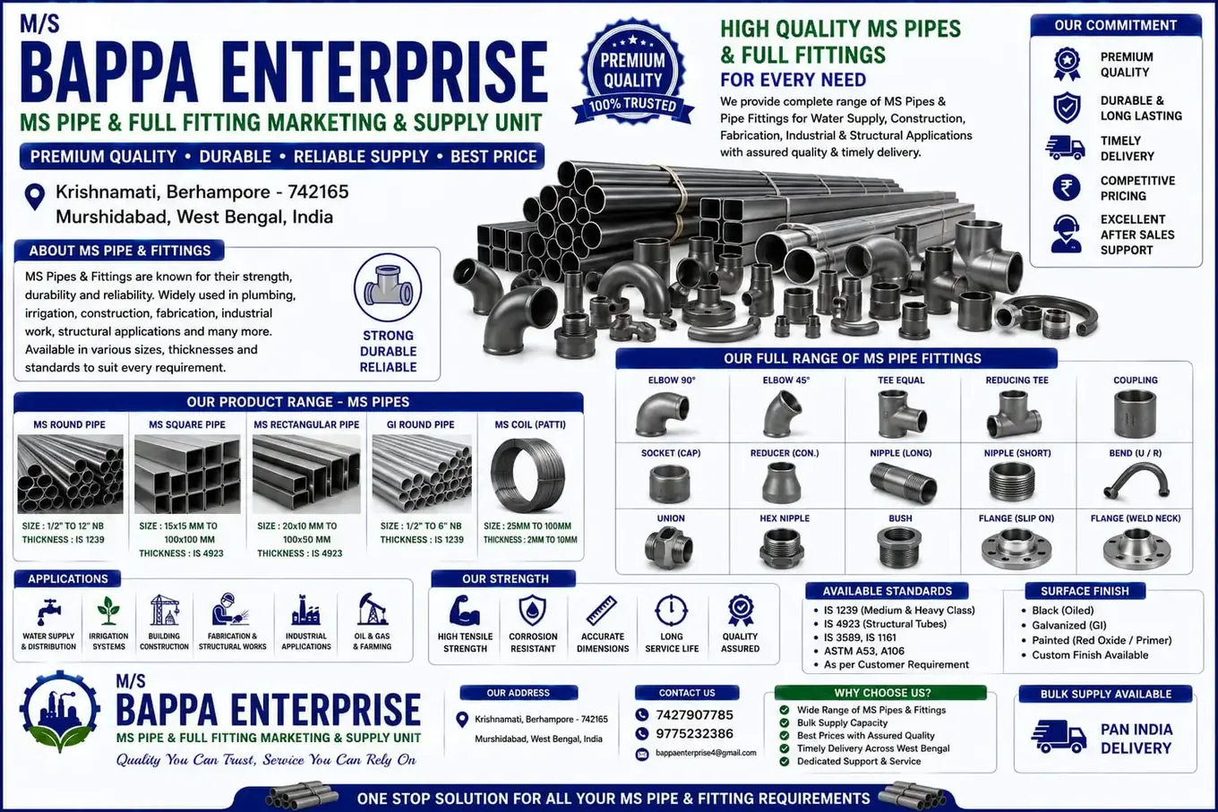 এমএস পাইপ ও ফুল ফিটিংস datasheet
